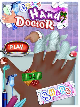 Скачать взломанную Crazy Hand Nail Doctor Surgery [Мод меню] MOD apk на Андроид