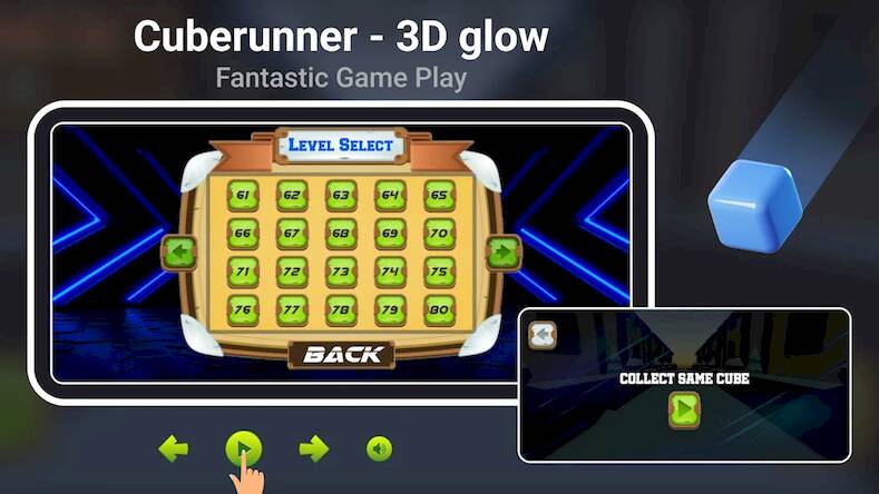 Скачать взломанную Cube Runner 3D Glow [Много денег] MOD apk на Андроид