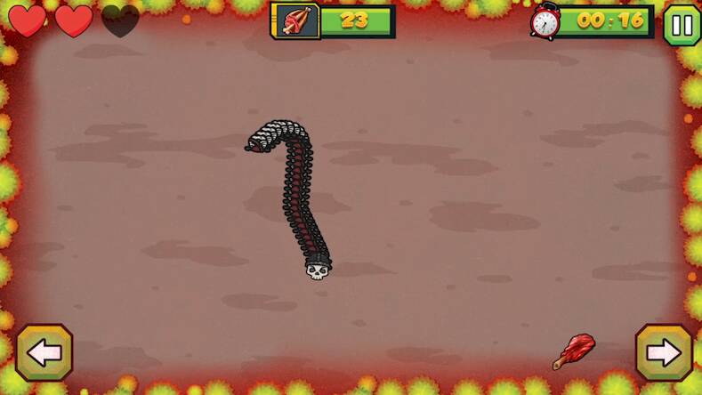 Скачать взломанную The Snake Skeletone Worms Game [Много денег] MOD apk на Андроид
