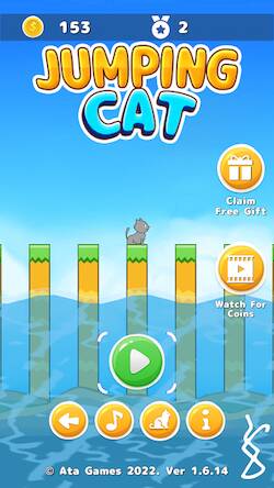 Скачать взломанную Jumping Cat [Много денег] MOD apk на Андроид