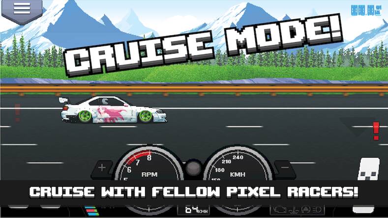 Скачать взломанную Pixel Car Racer [Бесплатные покупки] MOD apk на Андроид