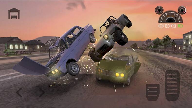 Скачать взломанную Car Crash Racing - Россия [Много монет] MOD apk на Андроид