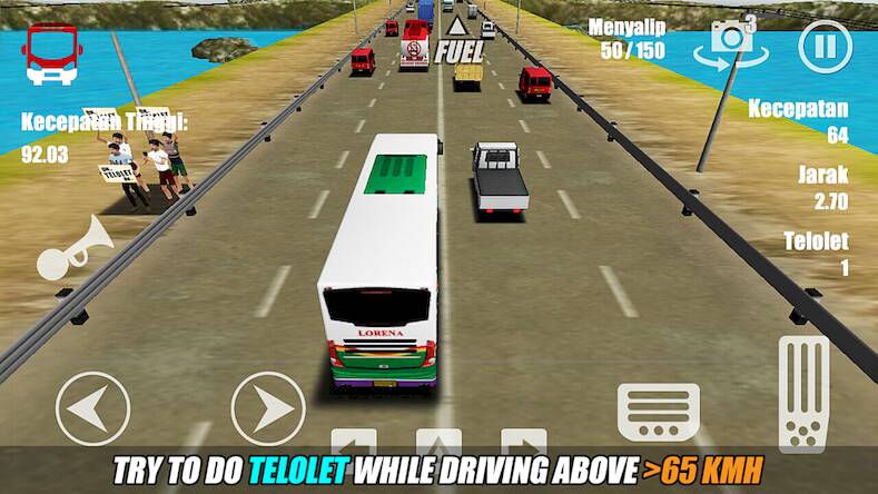 Скачать взломанную Telolet Bus Driving 3D [Много денег] MOD apk на Андроид