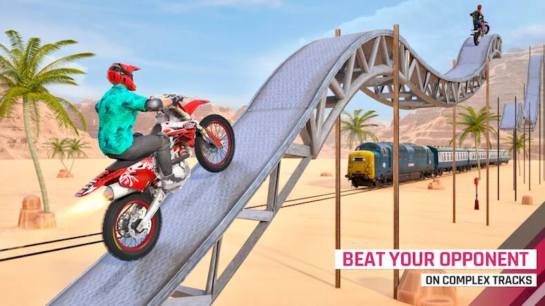 Скачать взломанную мотоцикл Stunt легенда [Много денег] MOD apk на Андроид