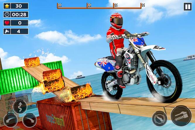 Скачать взломанную Bike Stunt Tricks Master 3d [Много монет] MOD apk на Андроид