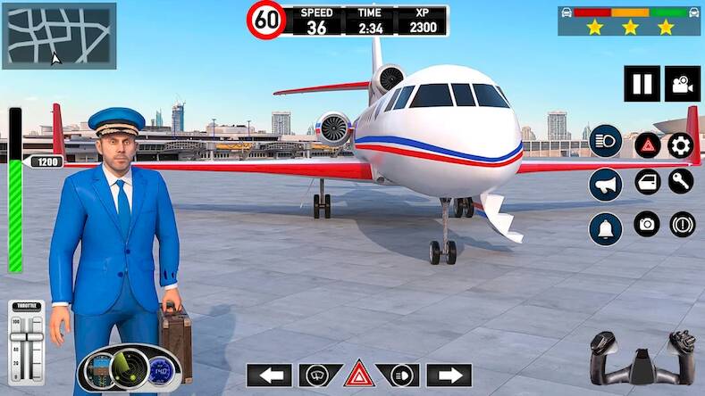 Скачать взломанную Plane Pilot Flight Simulator [Много денег] MOD apk на Андроид