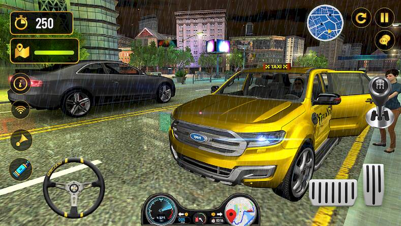 Скачать взломанную такси автомобиль Водитель 3d [Мод меню] MOD apk на Андроид
