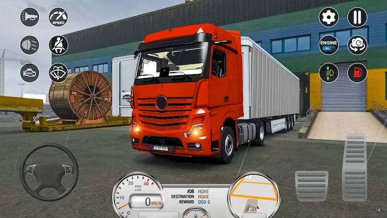 Скачать взломанную Euro Cargo Truck Simulator Pro [Много денег] MOD apk на Андроид