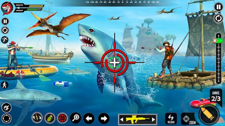 Скачать взломанную Shark Attack FPS Sniper Game [Мод меню] MOD apk на Андроид