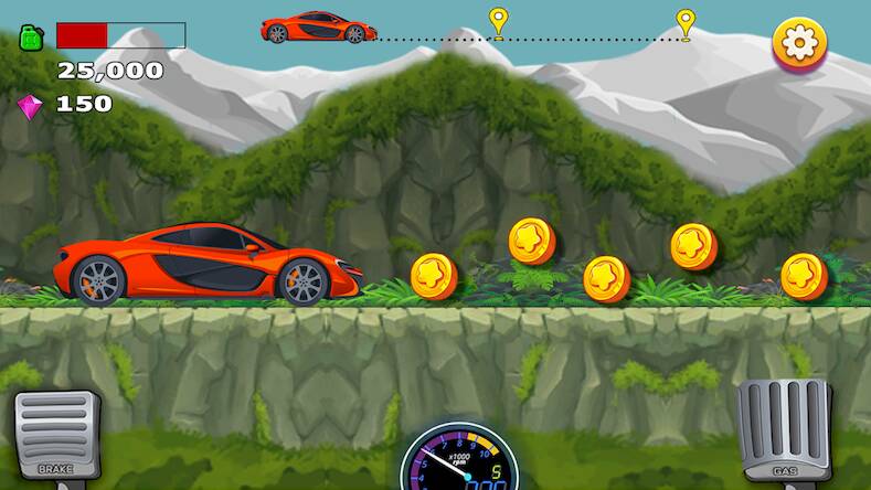 Скачать взломанную Car Driving Hill Racing Game [Много денег] MOD apk на Андроид