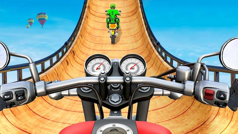 Скачать взломанную Bike Stunt Race 3D: Bike Games [Много денег] MOD apk на Андроид
