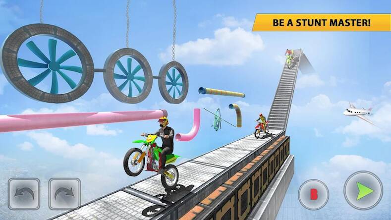 Скачать взломанную Bike Stunt Race 3D: Bike Games [Много денег] MOD apk на Андроид