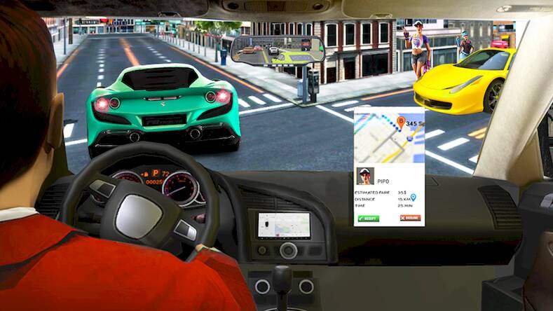 Скачать взломанную Taxi Games Driving Car Game 3D [Бесплатные покупки] MOD apk на Андроид