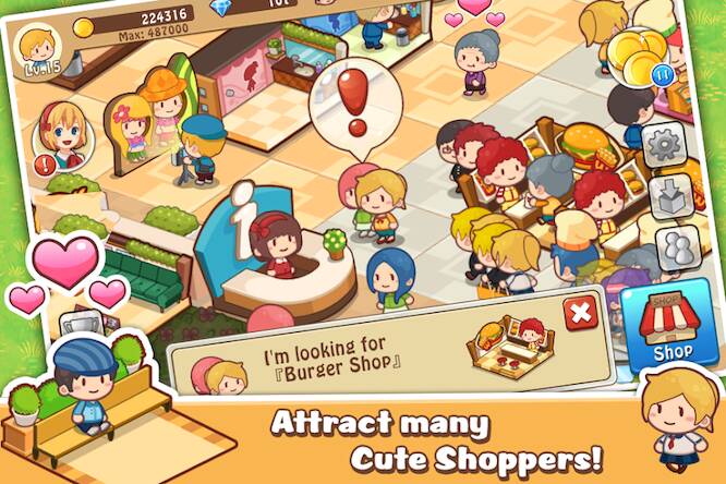 Скачать взломанную Happy Mall Story: Sim Game [Много монет] MOD apk на Андроид