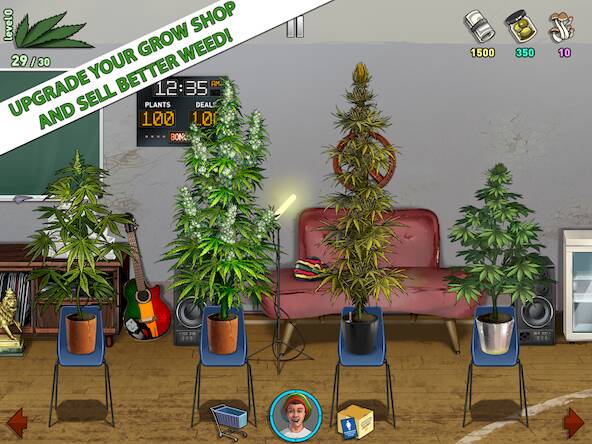 Скачать взломанную Weed Firm 2: Bud Farm Tycoon [Бесплатные покупки] MOD apk на Андроид