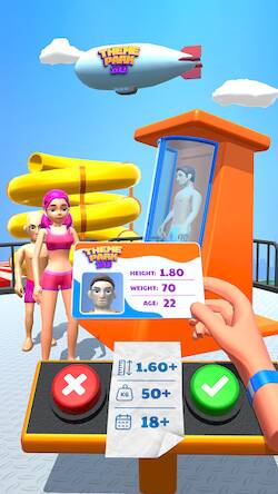 Скачать взломанную Theme Park 3D - Fun Aquapark [Много монет] MOD apk на Андроид