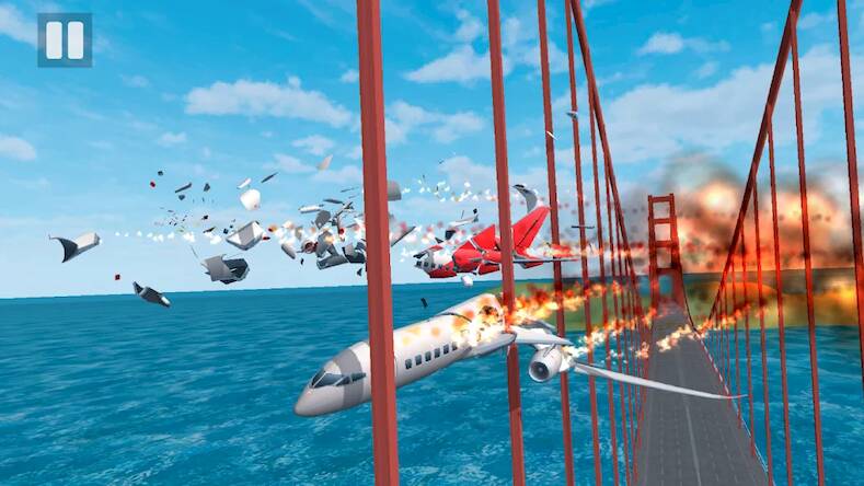 Скачать взломанную Plane Crash: Flight Simulator [Много монет] MOD apk на Андроид