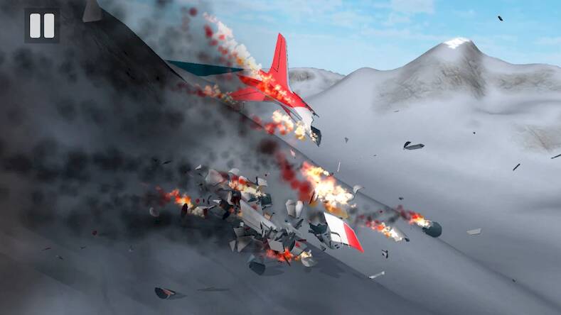 Скачать взломанную Plane Crash: Flight Simulator [Много монет] MOD apk на Андроид