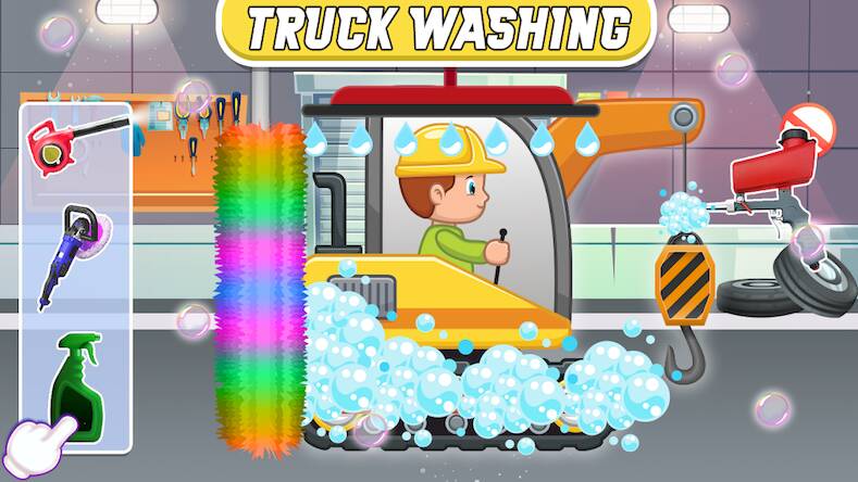 Скачать взломанную Kids Construction Trucks Games [Мод меню] MOD apk на Андроид