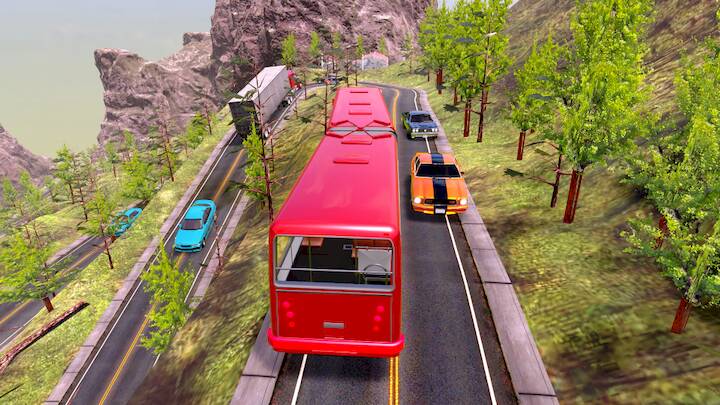 Скачать взломанную Risky Road: Hilly Bus Driver [Бесплатные покупки] MOD apk на Андроид