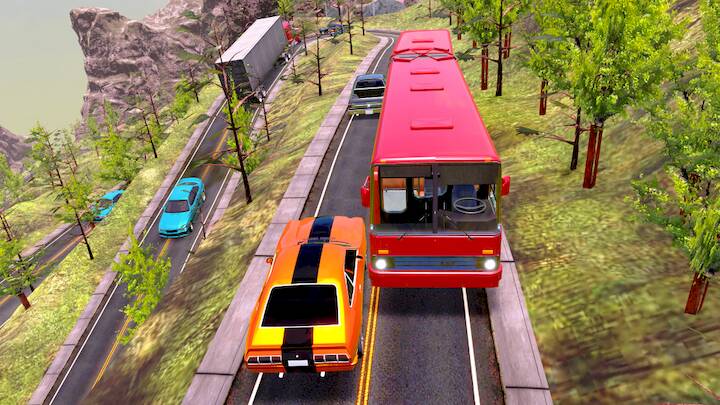 Скачать взломанную Risky Road: Hilly Bus Driver [Бесплатные покупки] MOD apk на Андроид