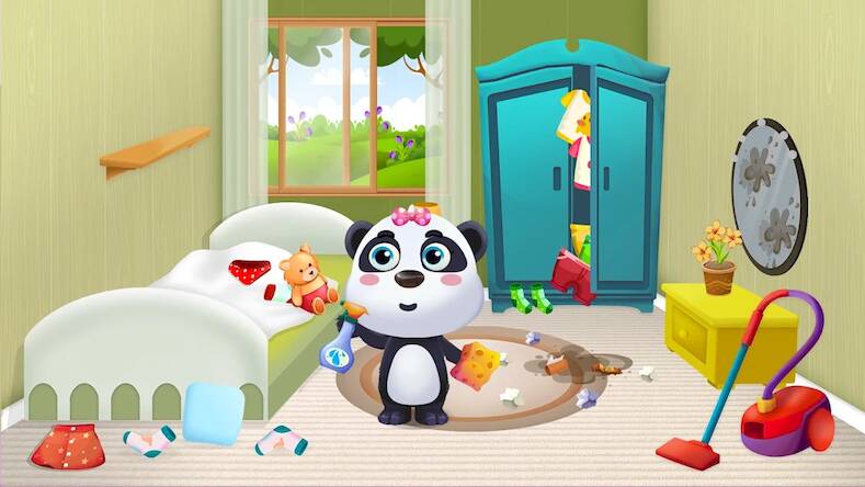 Скачать взломанную Panda Kute: Cleanup Life [Много денег] MOD apk на Андроид