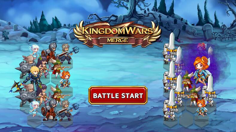 Скачать взломанную Kingdom Wars Merge [Много денег] MOD apk на Андроид