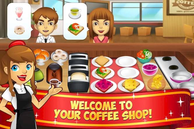 Скачать взломанную My Coffee Shop: Cafe Shop Game [Много монет] MOD apk на Андроид