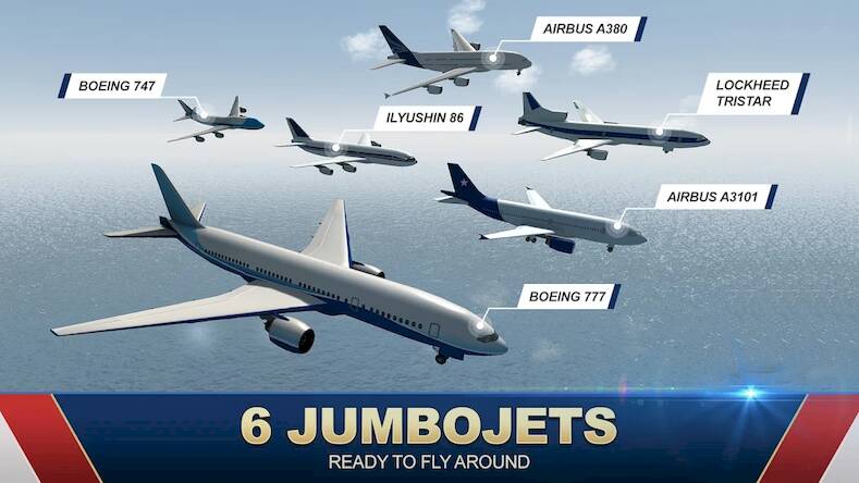 Скачать взломанную Jumbo Jet Flight Simulator [Бесплатные покупки] MOD apk на Андроид