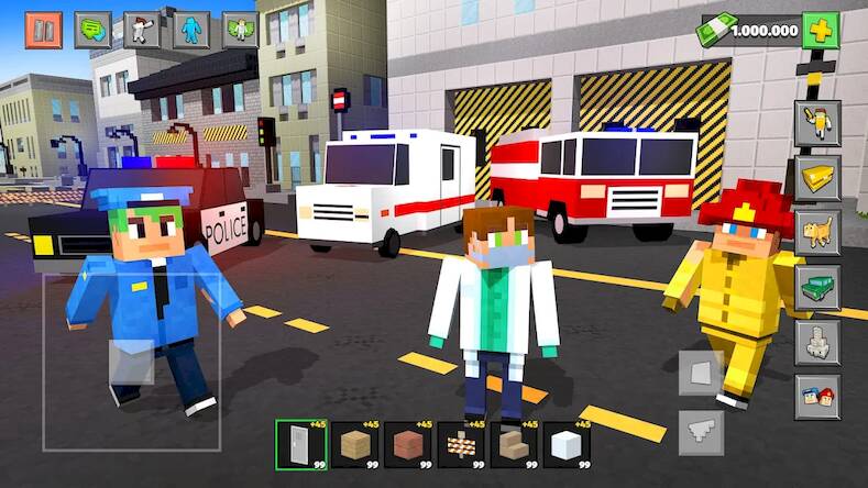 Скачать взломанную Block City 3D: Игра Симулятор [Много монет] MOD apk на Андроид
