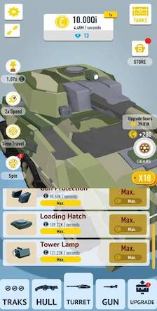 Скачать взломанную Idle Tanks 3D Model Builder [Много денег] MOD apk на Андроид