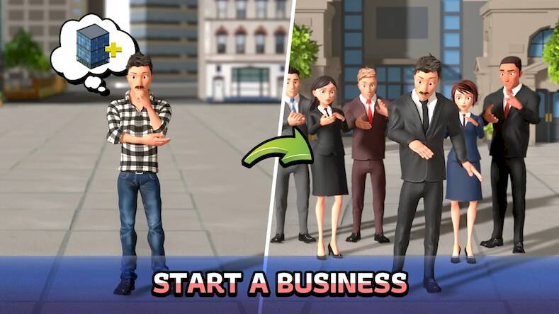 Скачать взломанную Idle Office Tycoon- Money game [Много монет] MOD apk на Андроид