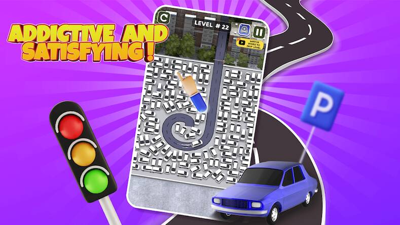 Скачать взломанную Parking Jam: Car Parking Games [Бесплатные покупки] MOD apk на Андроид