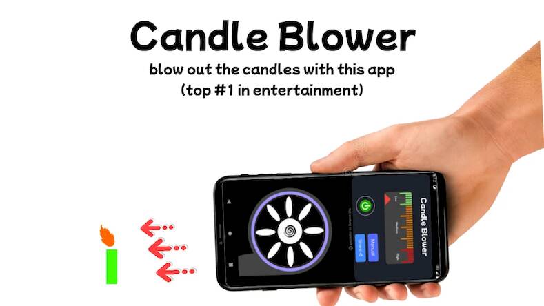 Скачать взломанную Blower - Candle Blower Lite [Много монет] MOD apk на Андроид
