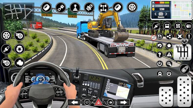 Скачать взломанную Heavy Truck Driving Simulator [Много монет] MOD apk на Андроид