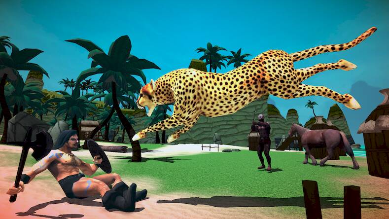 Скачать взломанную Lion Cheetah Family Simulator [Бесплатные покупки] MOD apk на Андроид
