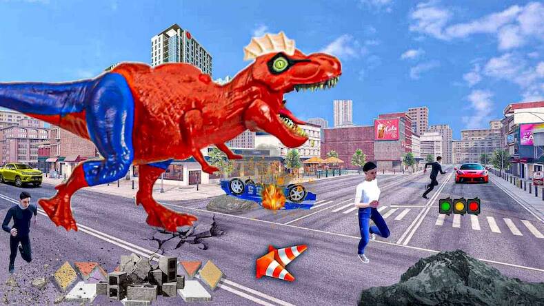 Скачать взломанную Extreme City Dinosaur Smasher [Бесплатные покупки] MOD apk на Андроид