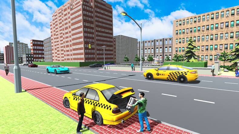 Скачать взломанную Taxi Simulator Car Game Driver [Много денег] MOD apk на Андроид