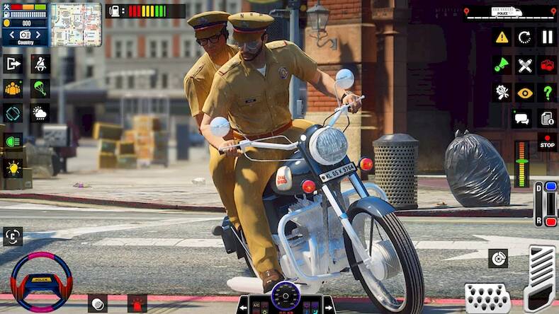 Скачать взломанную Полицейские трюки на велосипед [Много денег] MOD apk на Андроид