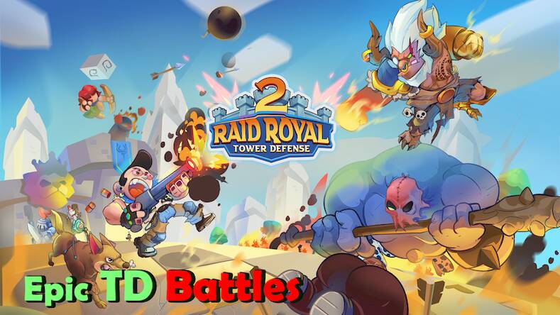 Скачать взломанную Raid Royal 2: TD Battles [Много денег] MOD apk на Андроид