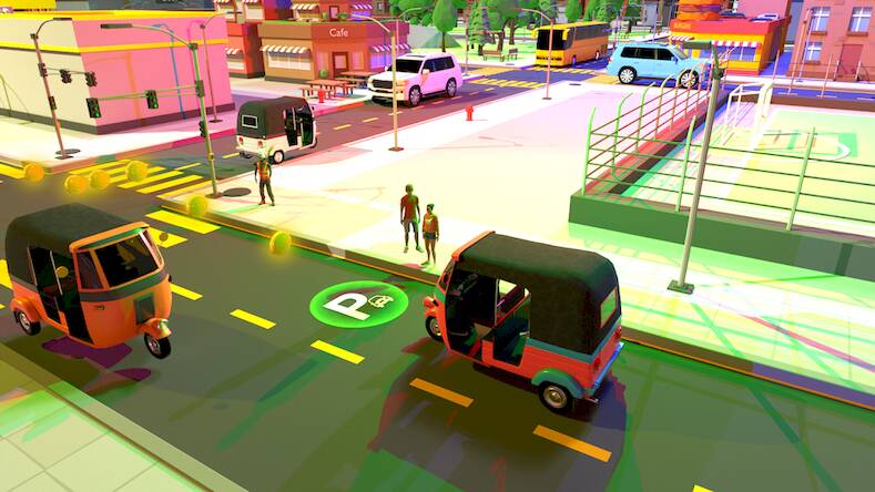 Скачать взломанную Tuk Tuk Rickshaw: 3D Game [Много денег] MOD apk на Андроид