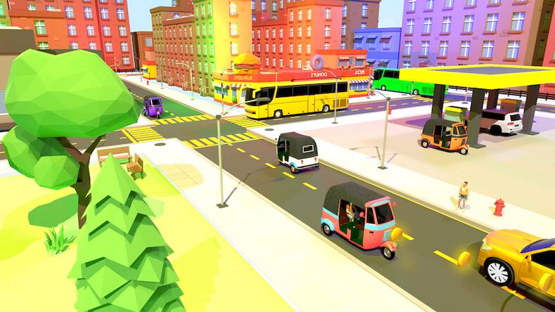 Скачать взломанную Tuk Tuk Rickshaw: 3D Game [Много денег] MOD apk на Андроид