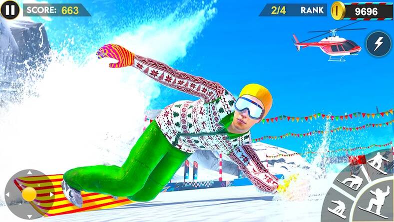 Скачать взломанную сноуборд горный трюк 3d [Бесплатные покупки] MOD apk на Андроид