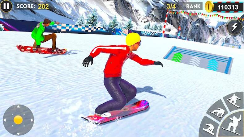 Скачать взломанную сноуборд горный трюк 3d [Бесплатные покупки] MOD apk на Андроид
