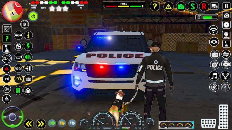 Скачать взломанную Us Police Car Parking Sim 3D [Много монет] MOD apk на Андроид