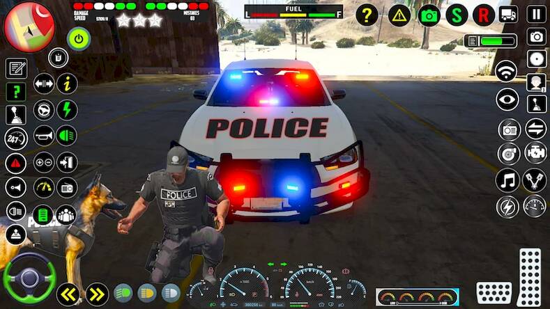 Скачать взломанную Us Police Car Parking Sim 3D [Много монет] MOD apk на Андроид