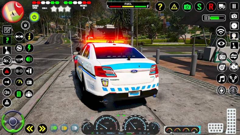 Скачать взломанную Us Police Car Parking Sim 3D [Много монет] MOD apk на Андроид