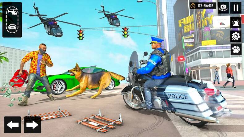 Скачать взломанную US Police Dog City Crime Chase [Много денег] MOD apk на Андроид