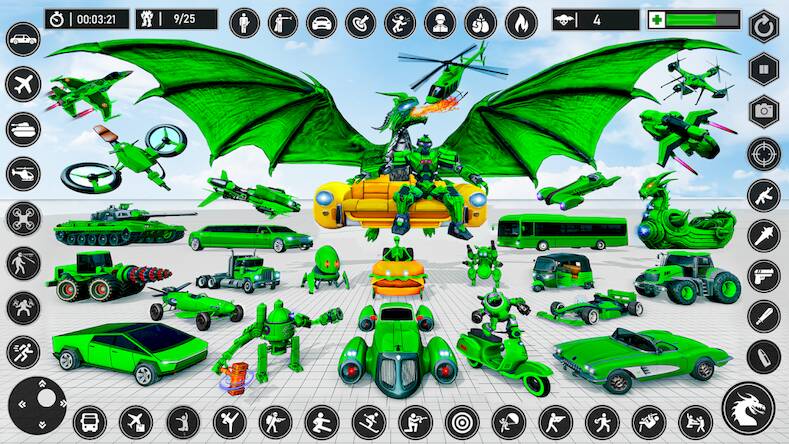 Скачать взломанную Игра-робот-дракон: игры-роботы [Бесплатные покупки] MOD apk на Андроид