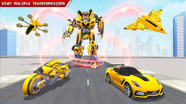 Скачать взломанную Robot Car Transform War Games [Мод меню] MOD apk на Андроид